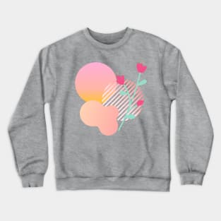 Pink flower abstract Crewneck Sweatshirt